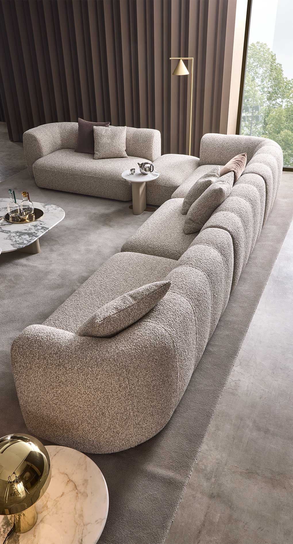 Luxury modern sofa in elegant living room